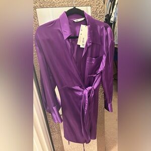 Natori Vibrant Purple Satin Robe